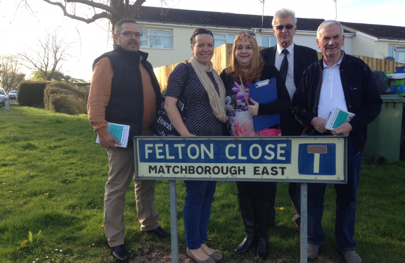 Campaigning in Bromfield Road